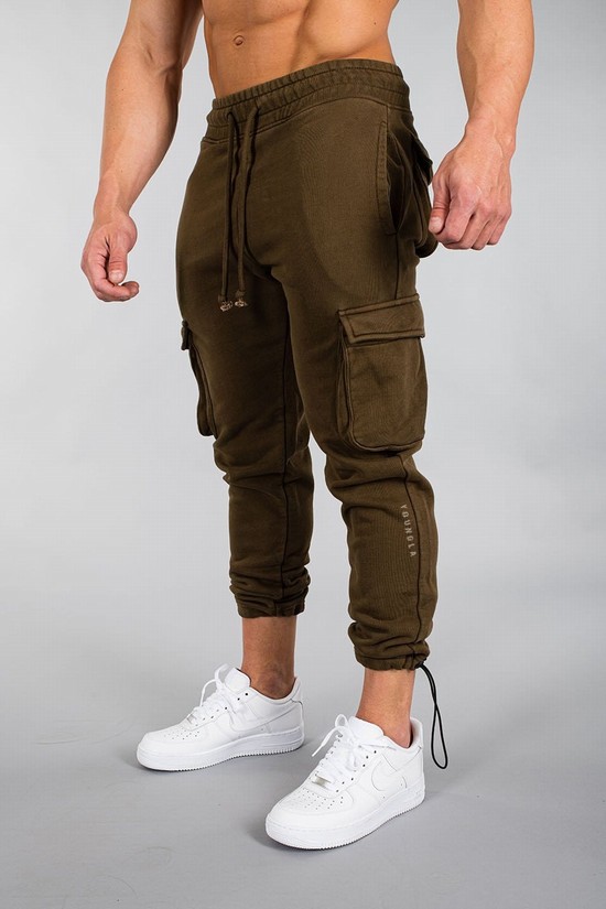 Pantalones Jogger Youngla 206 Rambo Combat Hombre Marrones | GEIKWZS-96