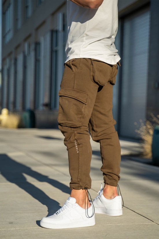 Pantalones Jogger Youngla 206 Rambo Combat Hombre Marrones | YRCOUFH-14