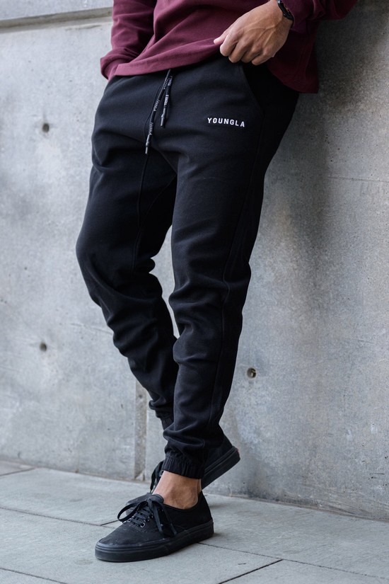 Pantalones Jogger Youngla 210 Kick-back Hombre Negras | QJZXGMO-13