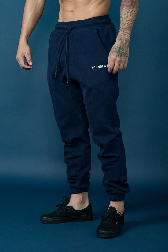 Pantalones Jogger Youngla 210 Kick-back Hombre Azul Marino | XAJFKEH-61