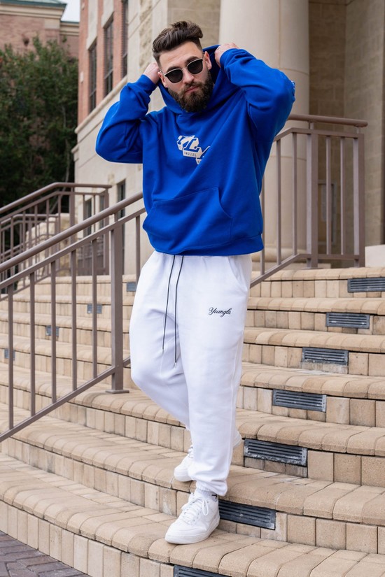 Pantalones Jogger Youngla 211 For Him Hombre Blancas | BGUWFST-62