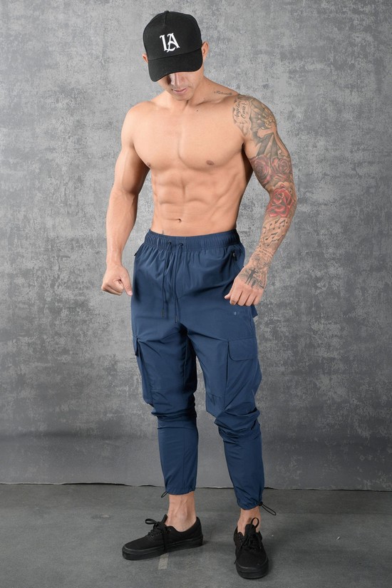 Pantalones Jogger Youngla 218 Travel Cargo Hombre Azules | FPXABQN-14