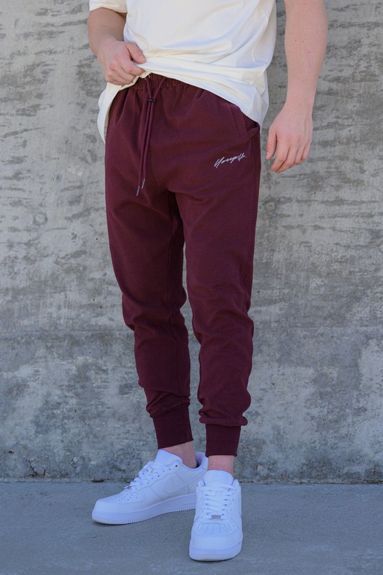 Pantalones Jogger Youngla 228 Cloud Hombre Burdeos | JYWNKZD-15