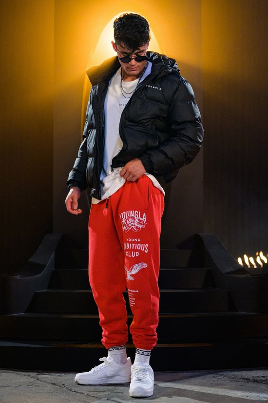 Pantalones Jogger Youngla 233 The Immortal Fall 22" Hombre Rojas | ALRNJCK-67