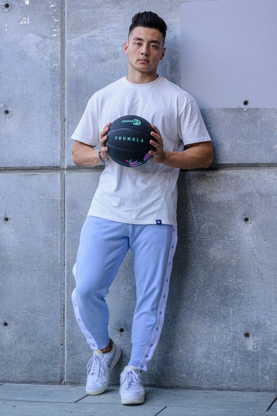 Pantalones Jogger Youngla 235 90s Tear Away Hombre Azules Blancas | GPXJDIW-50