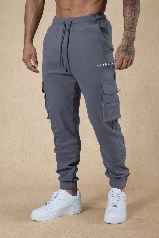 Pantalones Jogger Youngla 240 Cloud Rambo Hombre Gris | VTMEBRF-04