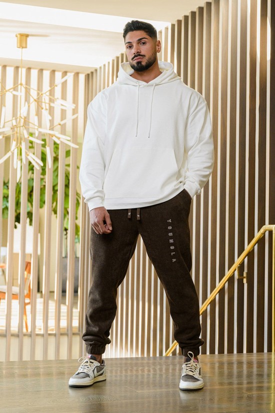 Pantalones Jogger Youngla 244 Aspen Hombre Marrones | EKCAFWO-70