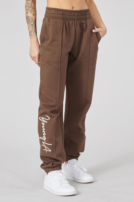 Pantalones Jogger Youngla W202 Script 2.0 Mujer Marrones | VROMCBD-51