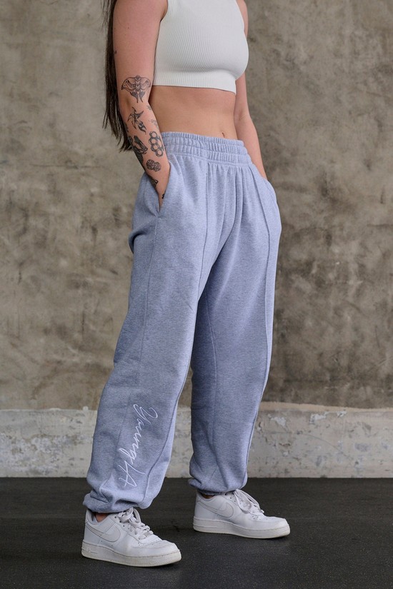 Pantalones Jogger Youngla W202 Script 2.0 Mujer Gris | WQKSMUH-19
