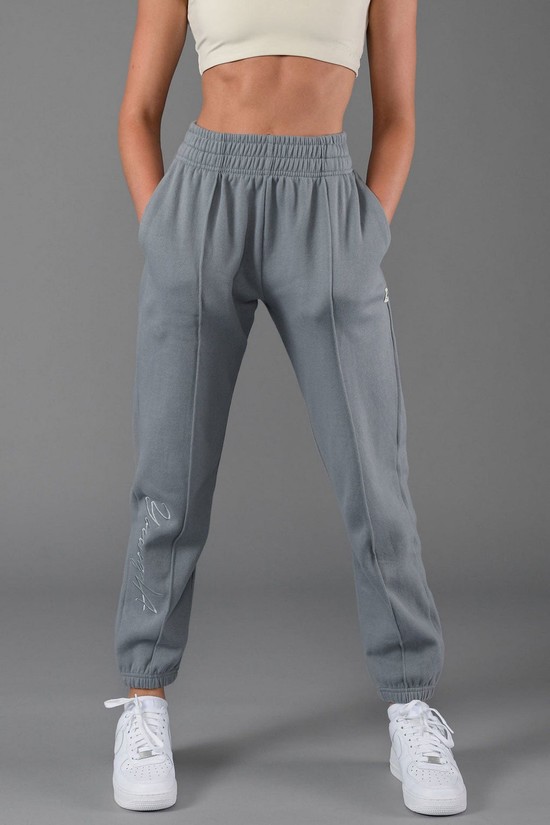 Pantalones Jogger Youngla W202 Script Mujer Gris | ETDBUWQ-06