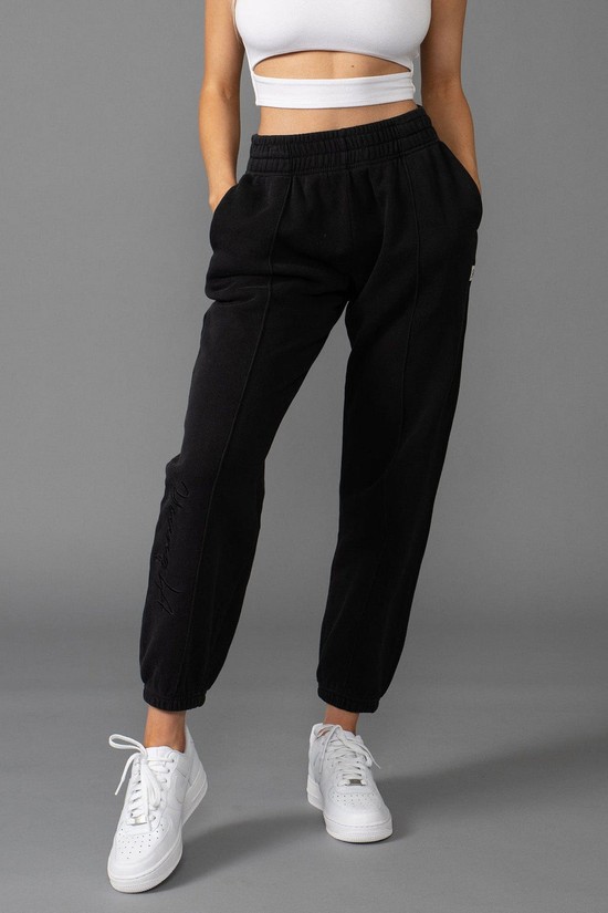 Pantalones Jogger Youngla W202 Script Mujer Negras | PKNWOLM-96