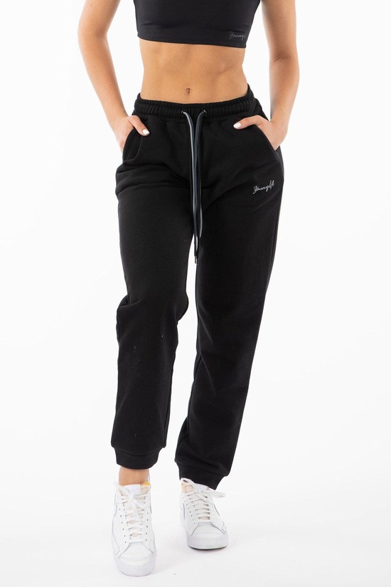 Pantalones Jogger Youngla W207 Triple String Mujer Negras | XDGJBNM-83