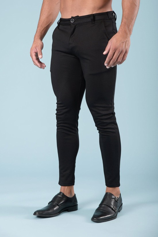 Pantalones Youngla 614 Dapper Vestido Hombre Negras | IRUAETF-54