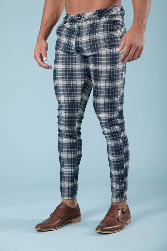 Pantalones Youngla 614 Dapper Vestido Hombre Azul Marino | IYSXBEW-31