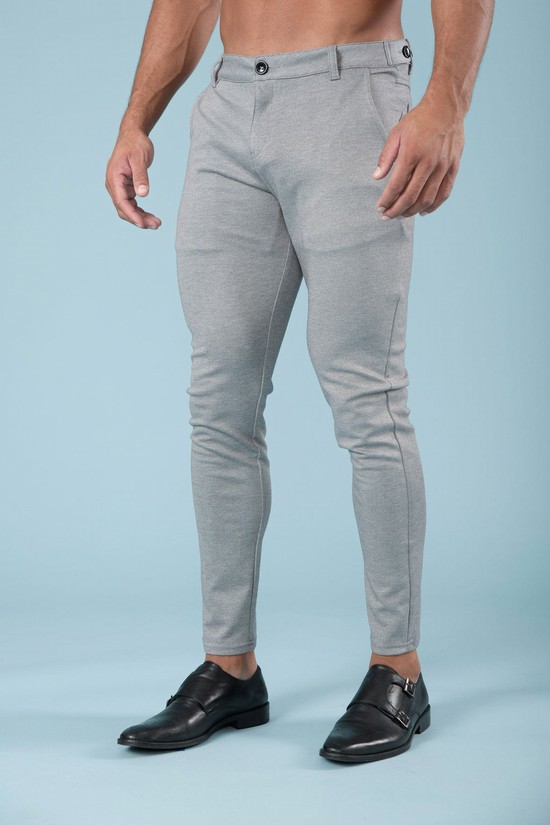Pantalones Youngla 614 Dapper Vestido Hombre Gris | UOBJTKA-72