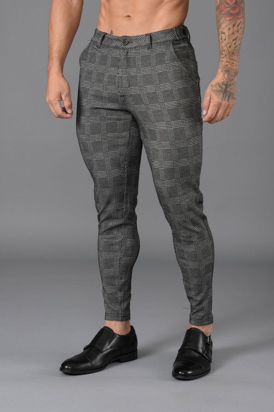 Pantalones Youngla 615 New Vestido Hombre Gris | MLTEBOH-36