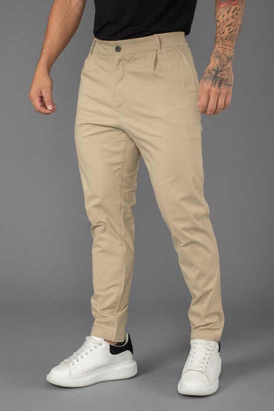 Pantalones Youngla 625 Slim Fit Chino Hombre Kaki | GSQNXLA-62