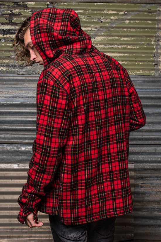 Sudadera Con Capucha Youngla 431 Flannels Hombre Rojas | GYNDPRW-89