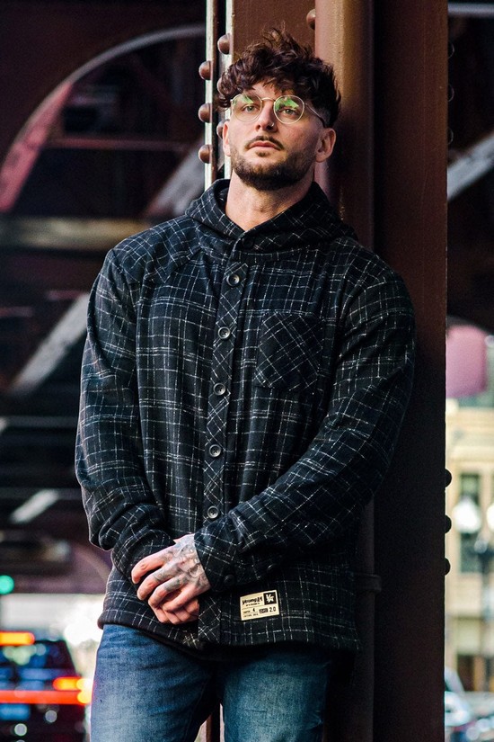 Sudadera Con Capucha Youngla 431 Flannels Hombre Negras | MYKXAOJ-98