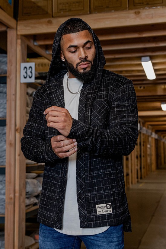 Sudadera Con Capucha Youngla 431 Flannels Hombre Negras | SKUJOLC-60