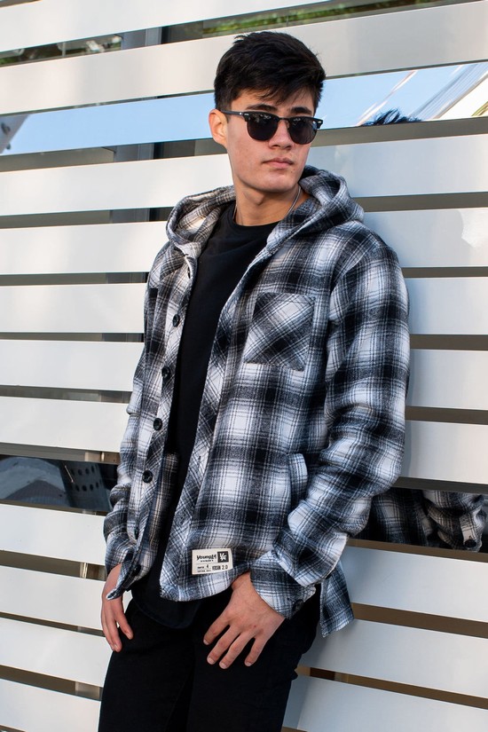 Sudadera Con Capucha Youngla 431 Flannels Hombre Blancas Negras | XEVOZAP-42