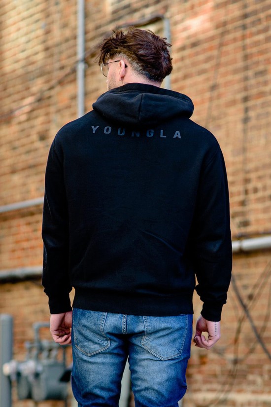 Sudadera Con Capucha Youngla 515 Monarch Zip-up Hombre Negras | UDKRTNP-09