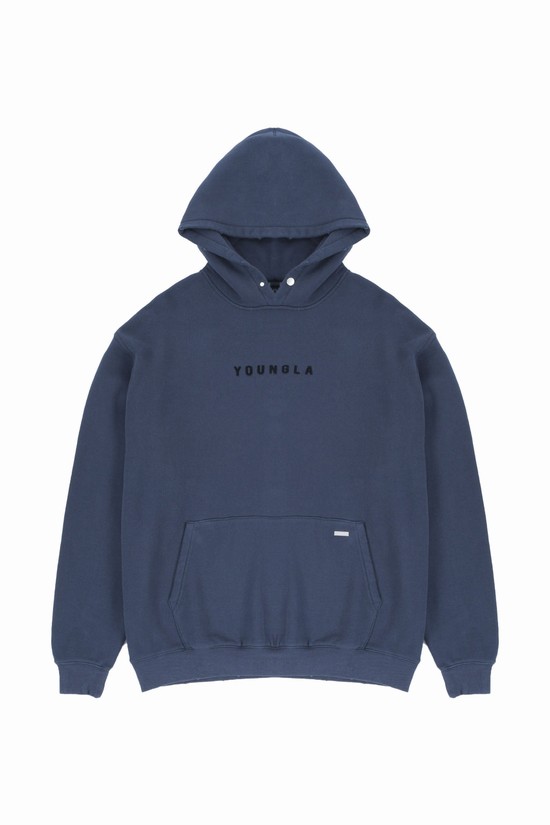 Sudadera Con Capucha Youngla 535 Monarch Hombre Azules | BSMFTDQ-41