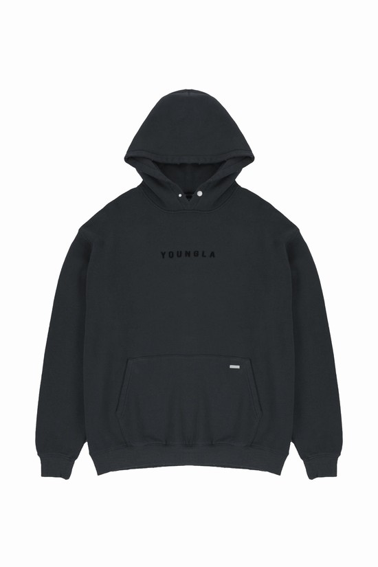 Sudadera Con Capucha Youngla 535 Monarch Hombre Negras | GQZKTDP-07