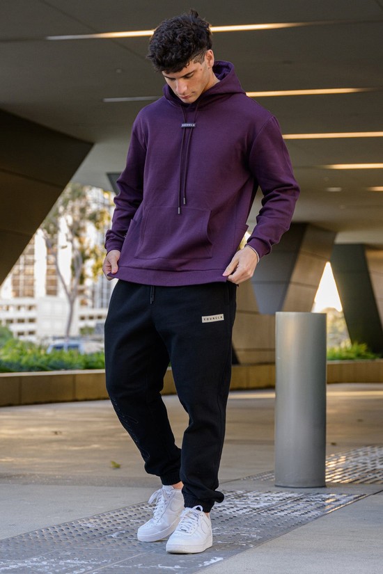 Sudadera Con Capucha Youngla 542 Pro-tech Hombre Moradas | SGKQLBF-93