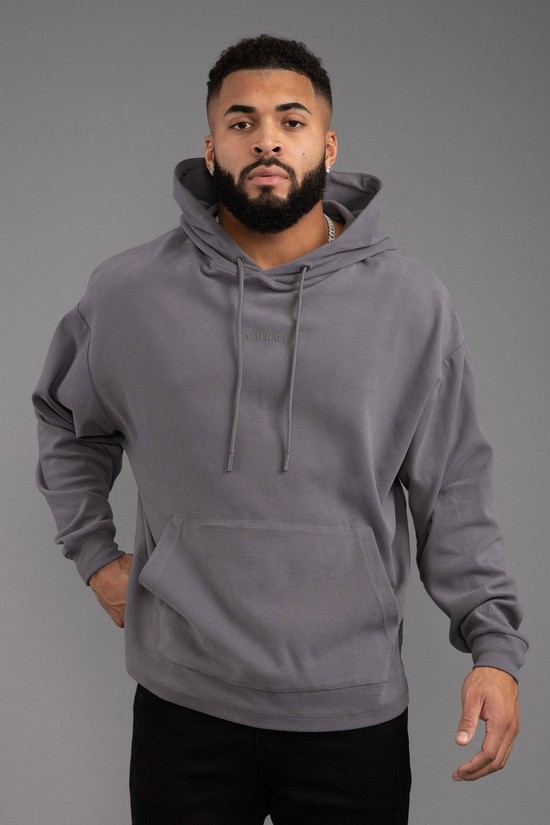 Sudadera Con Capucha Youngla 544 Cloud Hombre Gris | LRYQNIV-19