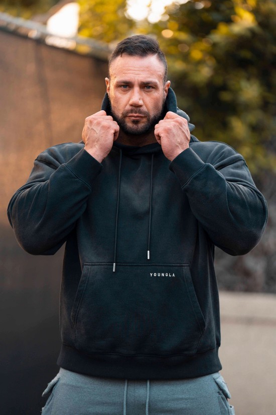 Sudadera Con Capucha Youngla 549 Phantom Hombre Negras | HCNFKSD-29