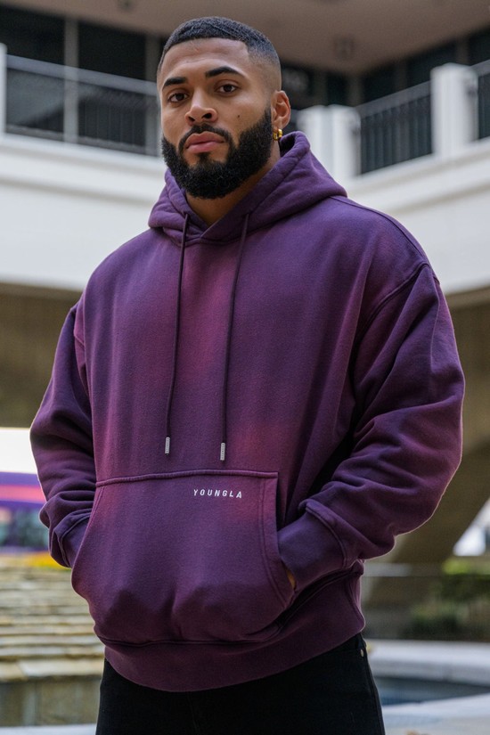 Sudadera Con Capucha Youngla 549 Phantom Hombre Moradas | VMYFCET-15