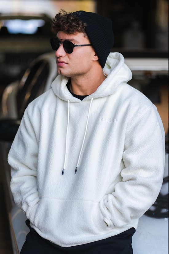 Sudadera Con Capucha Youngla 552 The Plushs Hombre Blancas | BQTPMZX-90