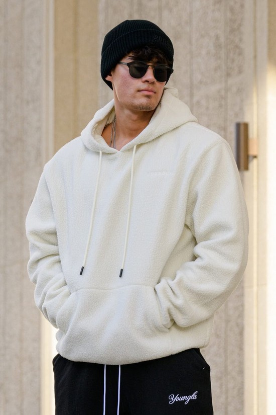 Sudadera Con Capucha Youngla 552 The Plushs Hombre Blancas | ZRIVNBH-32