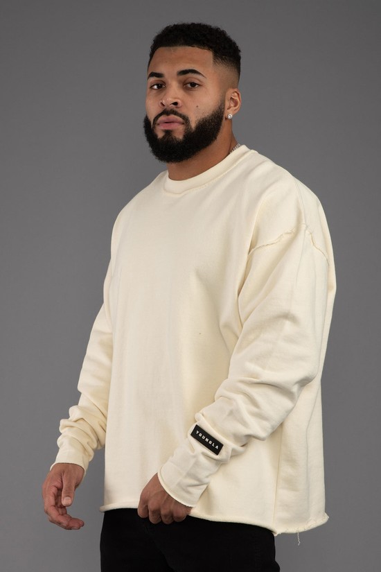 Sudaderas Youngla 821 Anarchy Crewnecks Hombre Beige | SNEJRXP-63